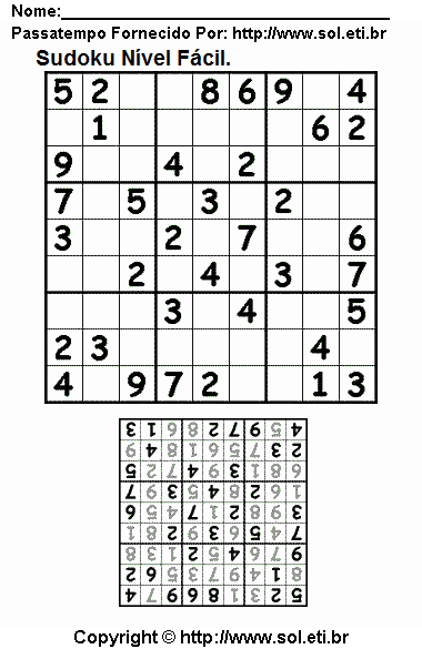 Sudoku Para Imprimir Com Respostas 58
