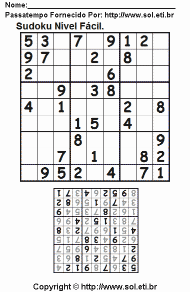Sudoku Para Imprimir Com Respostas 585