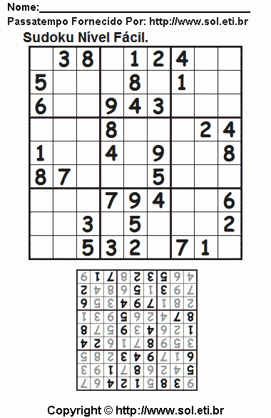 Sudoku Para Imprimir Com Respostas 590
