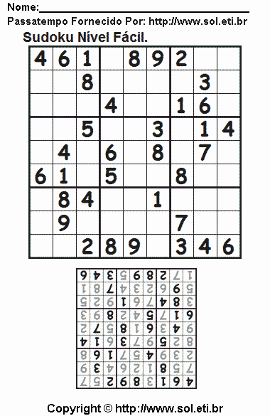 Sudoku Para Imprimir Com Respostas 594