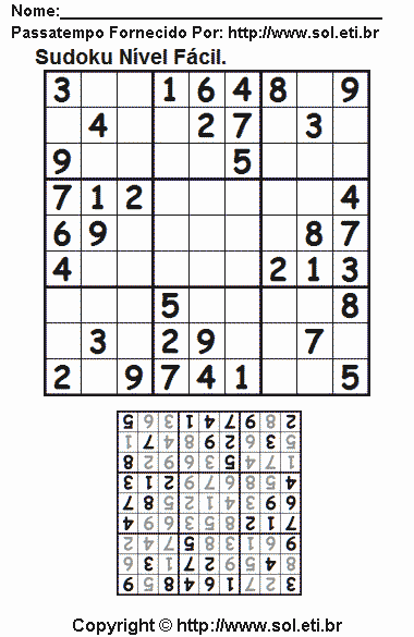 Sudoku Para Imprimir Com Respostas 600