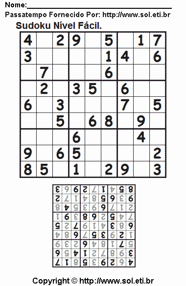 Sudoku Para Imprimir Com Respostas 605