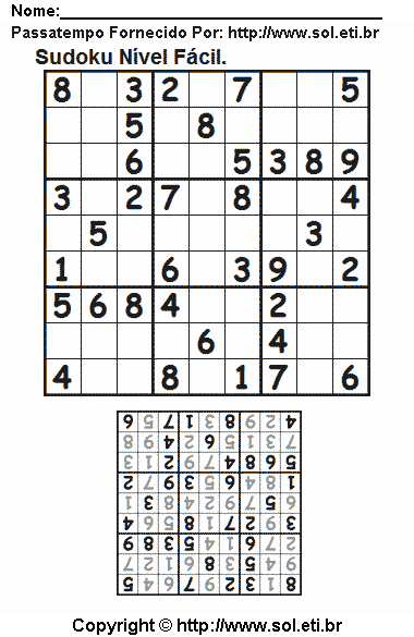 Sudoku Para Imprimir Com Respostas 609