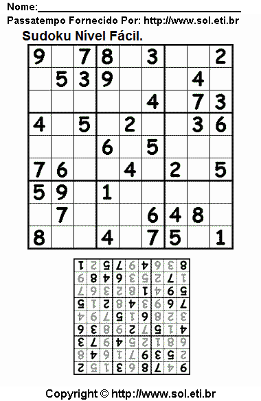 Sudoku Para Imprimir Com Respostas 619