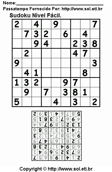 Sudoku Para Imprimir Com Respostas 622