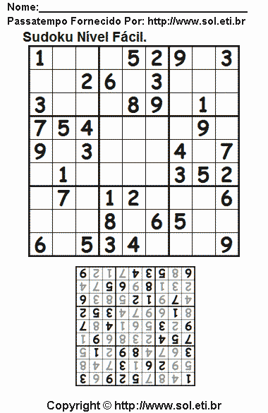 Sudoku Para Imprimir Com Respostas 631