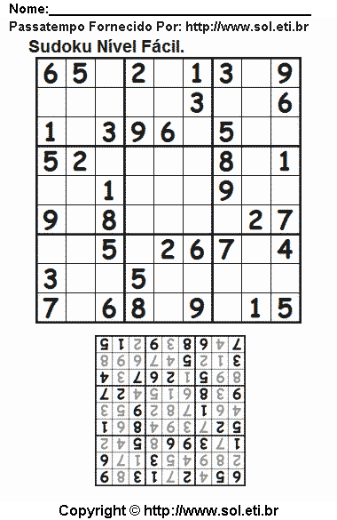 Sudoku Para Imprimir Com Respostas 632