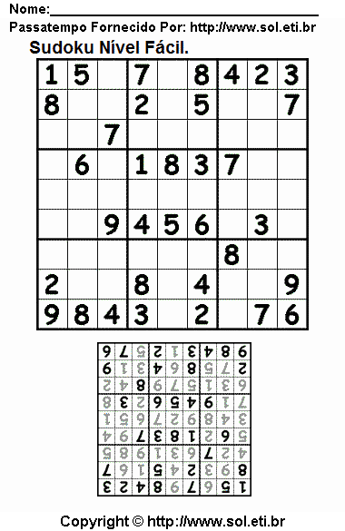 Sudoku Para Imprimir Com Respostas 633