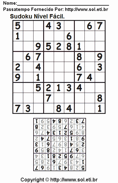 Sudoku Para Imprimir Com Respostas 635