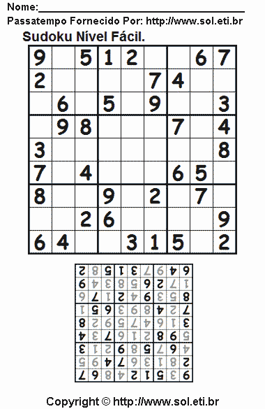 Sudoku Para Imprimir Com Respostas 636