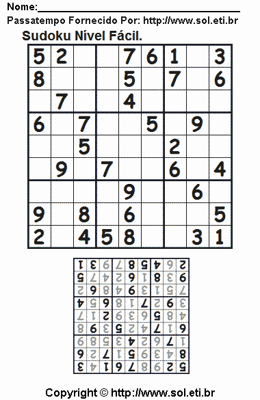 Sudoku Para Imprimir Com Respostas 637