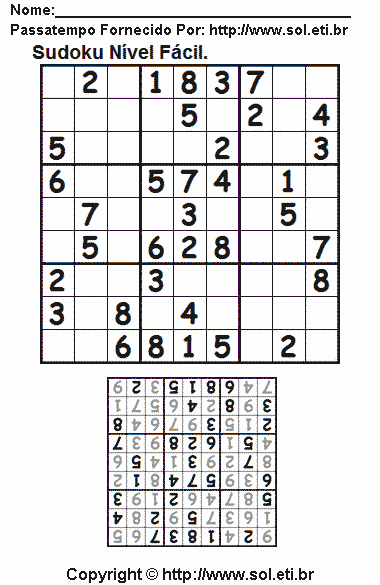 Sudoku Para Imprimir Com Respostas 639