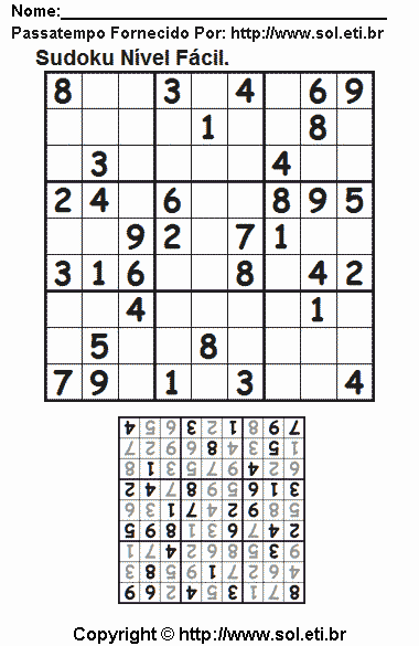 Sudoku Para Imprimir Com Respostas 640