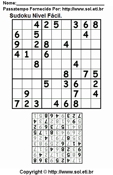 Sudoku Para Imprimir Com Respostas 644
