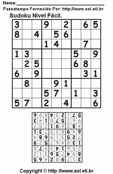 Sudoku Para Imprimir Com Respostas 646