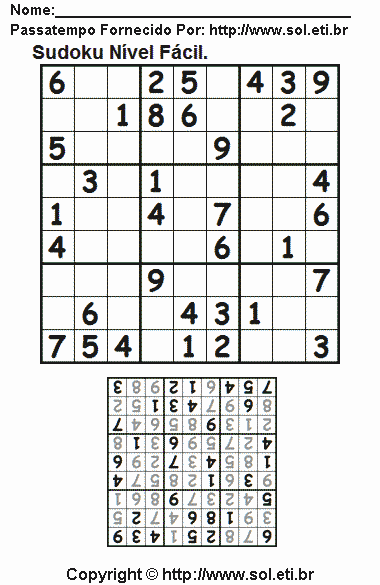 Sudoku Para Imprimir Com Respostas 649