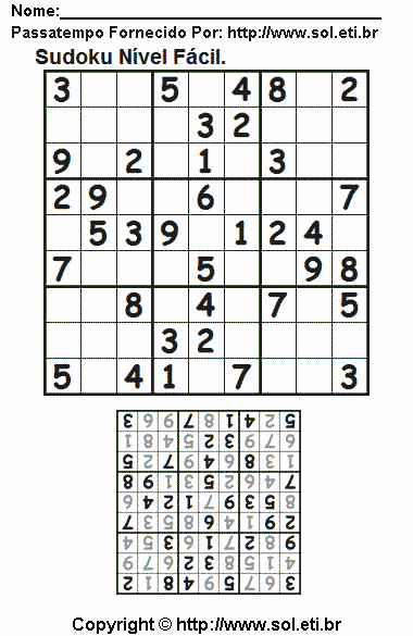 Sudoku Para Imprimir Com Respostas 651
