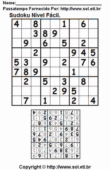 Sudoku Para Imprimir Com Respostas 654