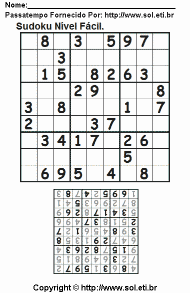 Sudoku Para Imprimir Com Respostas 657