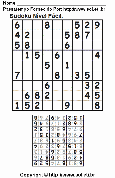 Sudoku Para Imprimir Com Respostas 660