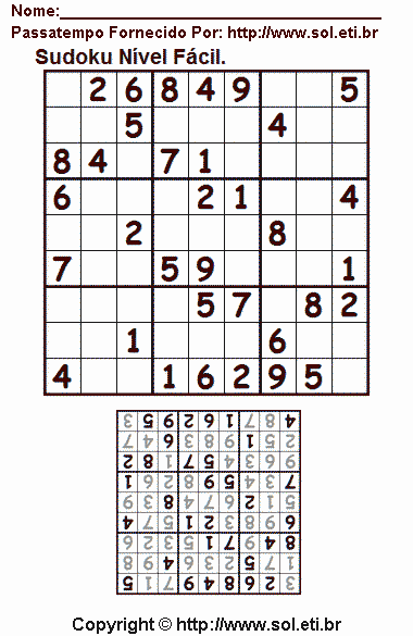 Sudoku Para Imprimir Com Respostas 666