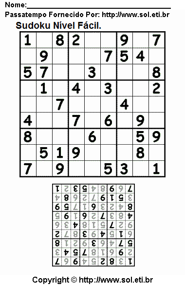 Sudoku Para Imprimir Com Respostas 667