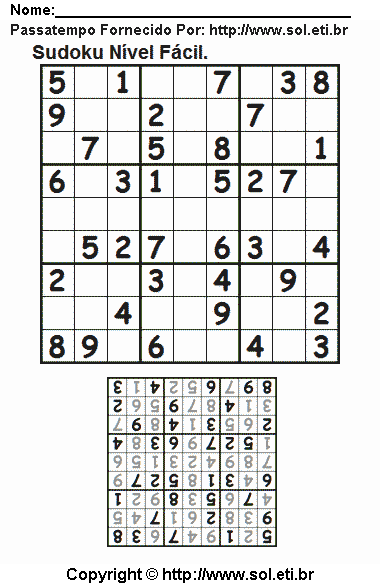 Sudoku Para Imprimir Com Respostas 669