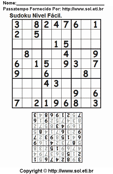 Sudoku Para Imprimir Com Respostas 677