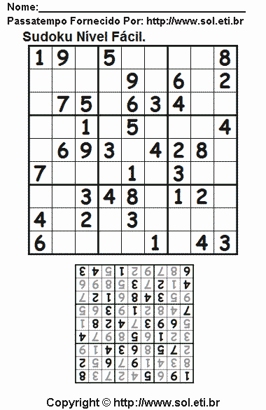 Sudoku Para Imprimir Com Respostas 681