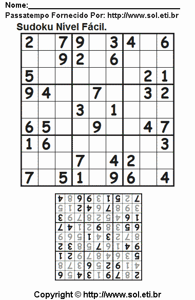 Sudoku Para Imprimir Com Respostas 684
