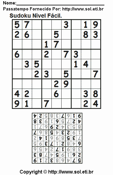Sudoku Para Imprimir Com Respostas 686
