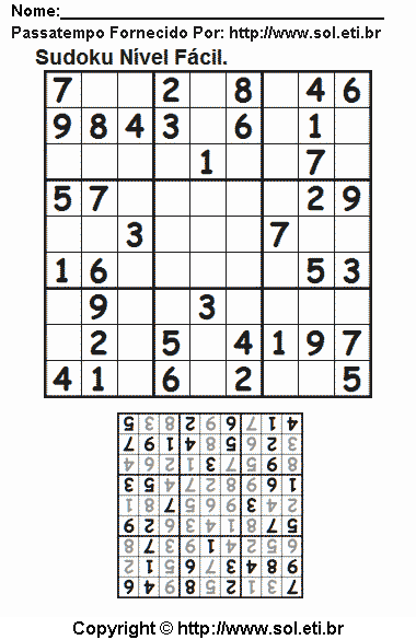 Sudoku Para Imprimir Com Respostas 687