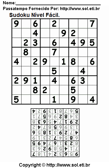 Sudoku Para Imprimir Com Respostas 689