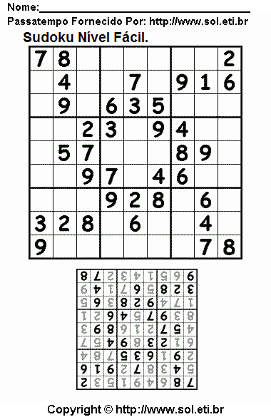 Sudoku Para Imprimir Com Respostas 700