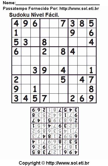 Sudoku Para Imprimir Com Respostas 705
