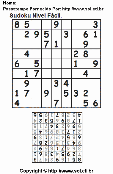 Sudoku Para Imprimir Com Respostas 712