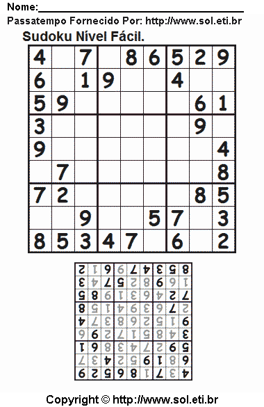 Sudoku Para Imprimir Com Respostas 714