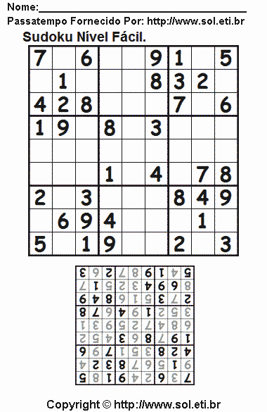 Sudoku Para Imprimir Com Respostas 723