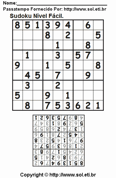 Sudoku Para Imprimir Com Respostas 735