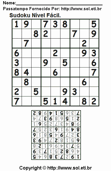 Sudoku Para Imprimir Com Respostas 742