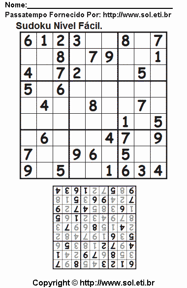 Sudoku Para Imprimir Com Respostas 745
