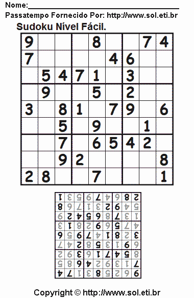 Sudoku Para Imprimir Com Respostas 752