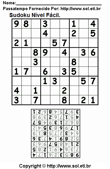 Sudoku Para Imprimir Com Respostas 755
