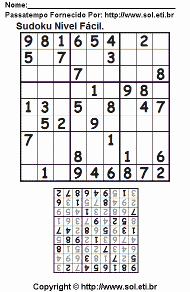 Sudoku Para Imprimir Com Respostas 756