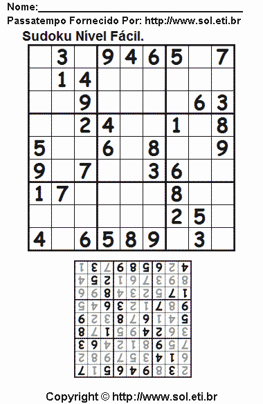 Sudoku Para Imprimir Com Respostas 763