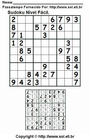 Sudoku Para Imprimir Com Respostas 765