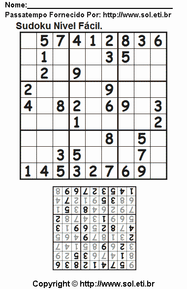Sudoku Para Imprimir Com Respostas 773