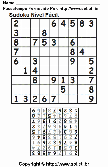 Sudoku Para Imprimir Com Respostas 775