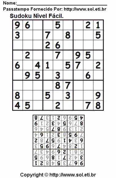 Sudoku Para Imprimir Com Respostas 777