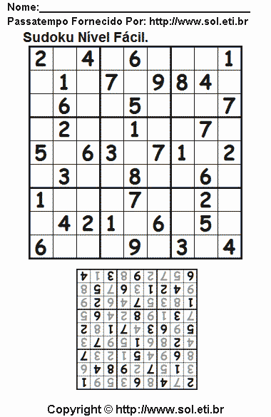 Sudoku Para Imprimir Com Respostas 782